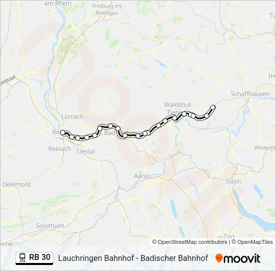 RB 30 Train Line Map