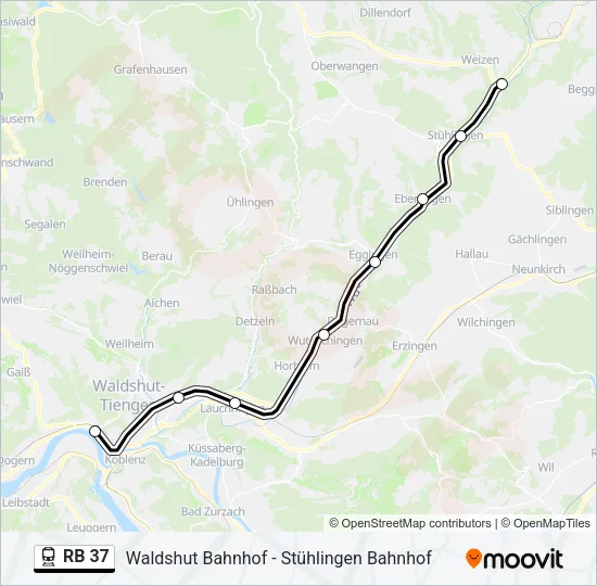 RB 37 Train Line Map