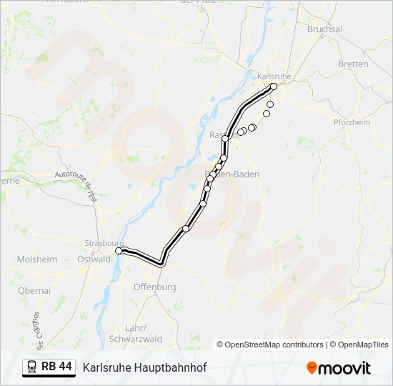 RB 44 Train Line Map