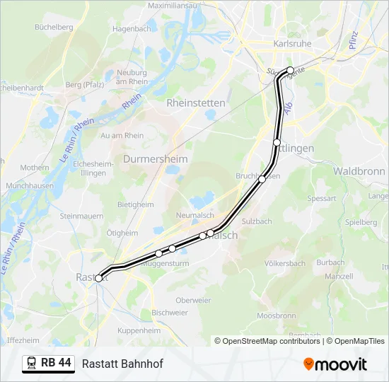 RB 44 Train Line Map