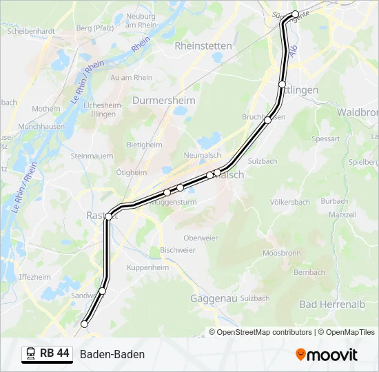 RB 44 Train Line Map