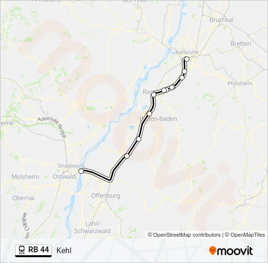 RB 44 Train Line Map