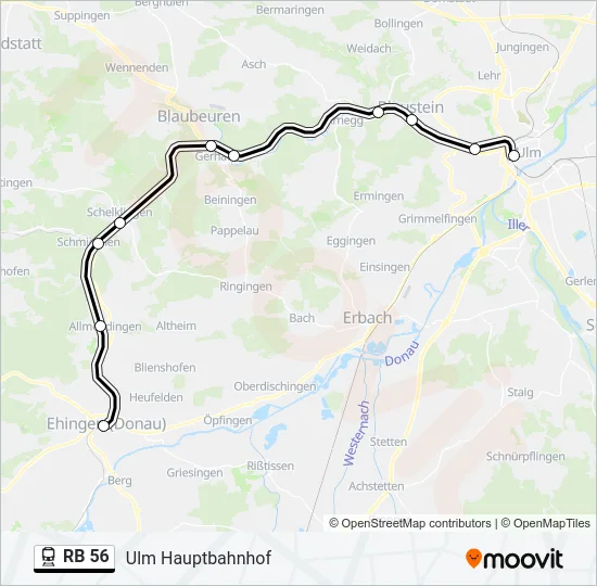 RB 56 Train Line Map