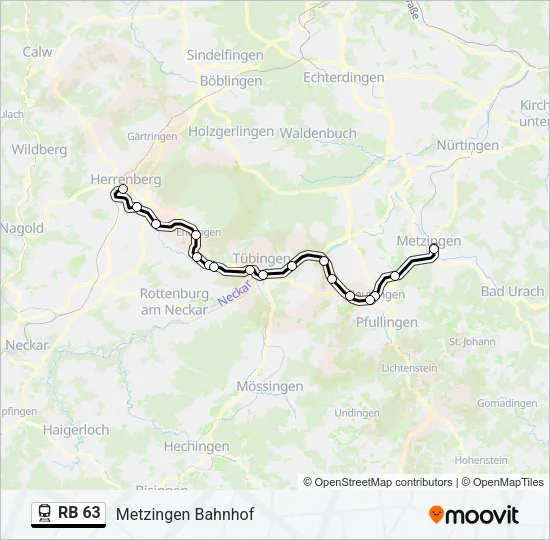 RB 63 Train Line Map