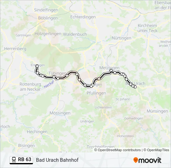 RB 63 Train Line Map