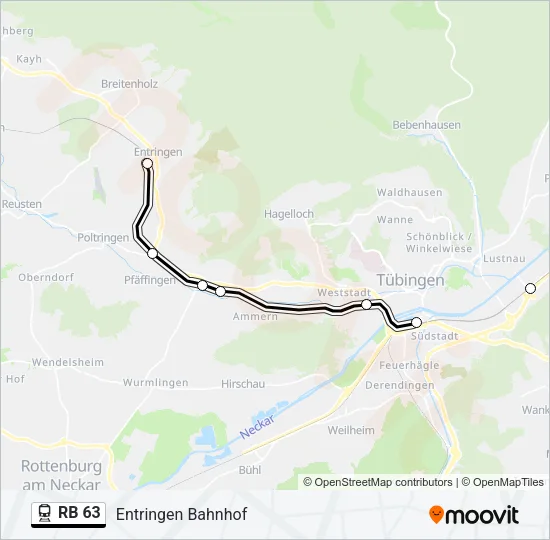RB 63 Train Line Map