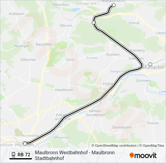 RB 72 Train Line Map