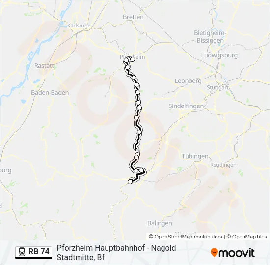 RB 74 Train Line Map
