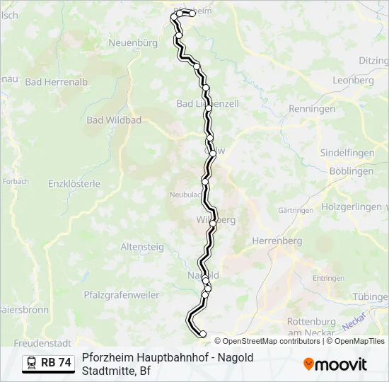 RB 74 Train Line Map