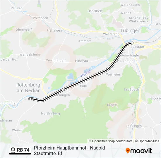 RB 74 Train Line Map