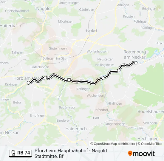 RB 74 Train Line Map