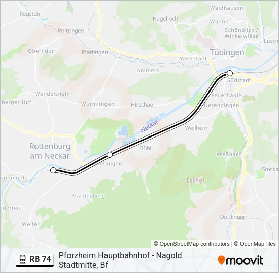 RB 74 Train Line Map