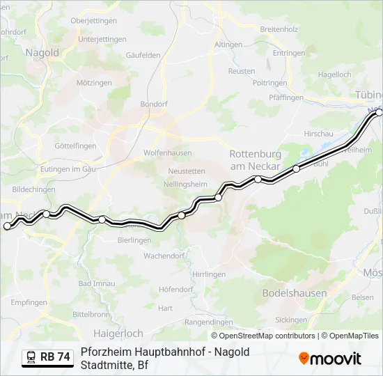 RB 74 Train Line Map