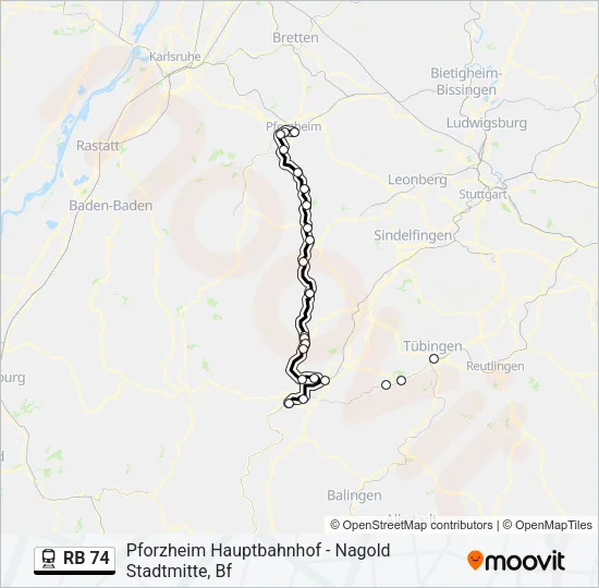 RB 74 Train Line Map