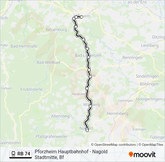RB 74 Train Line Map