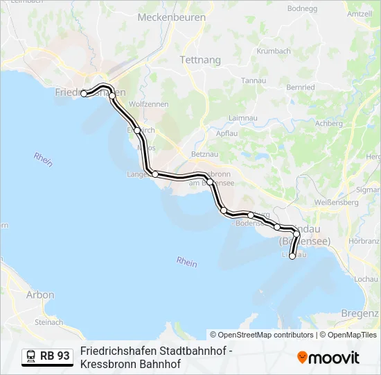 RB 93 Train Line Map