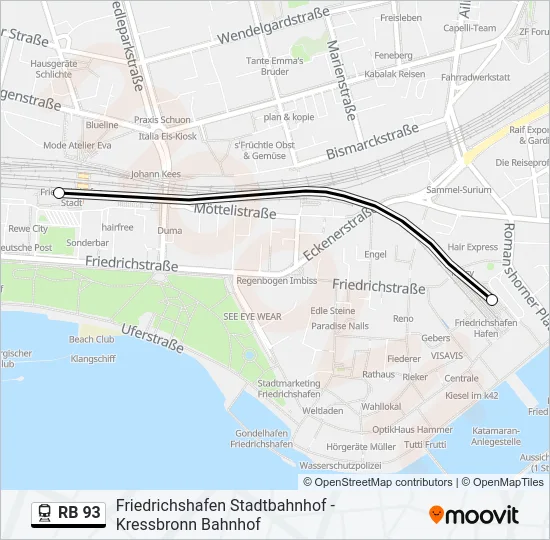 RB 93 Train Line Map