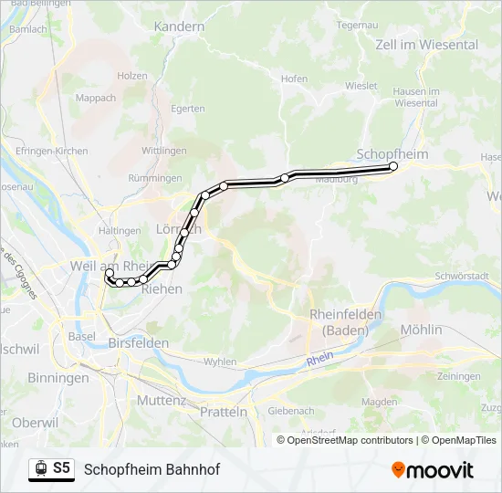 S5 Light Rail Line Map