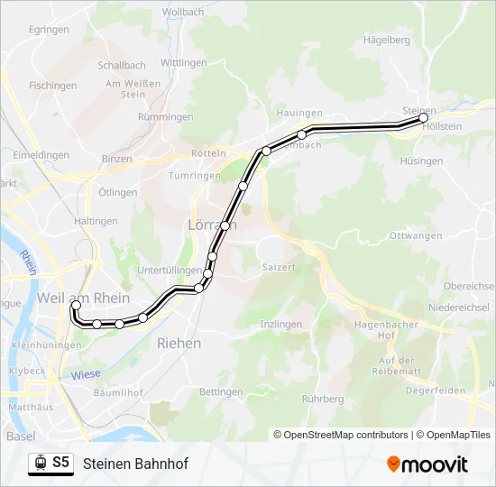 S5 Light Rail Line Map
