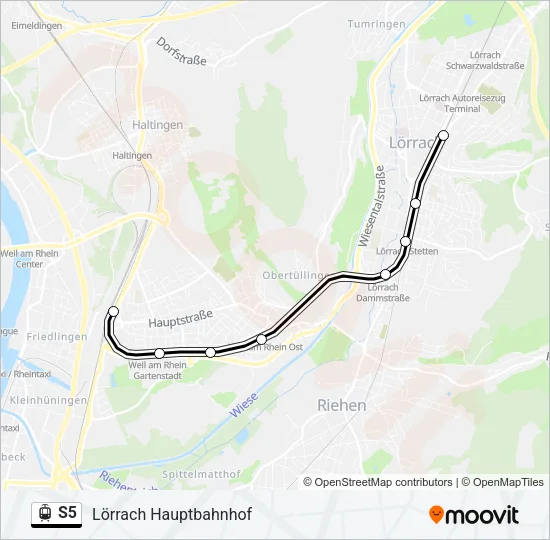 S5 Light Rail Line Map