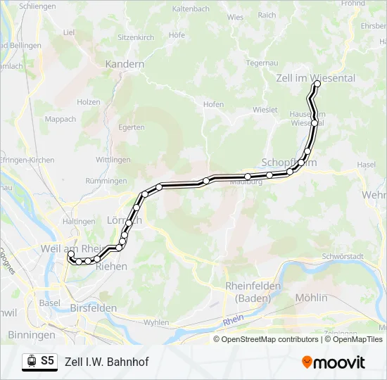 S5 Light Rail Line Map