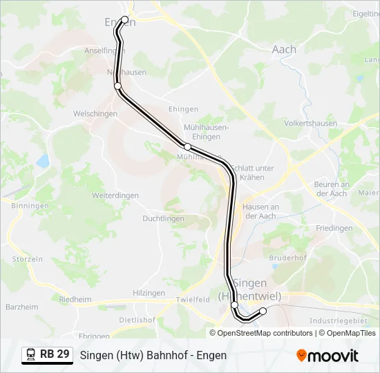 RB 29 Train Line Map