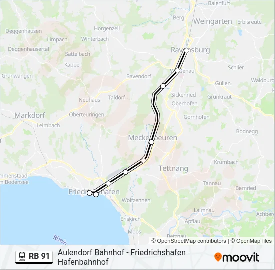 RB 91 Train Line Map