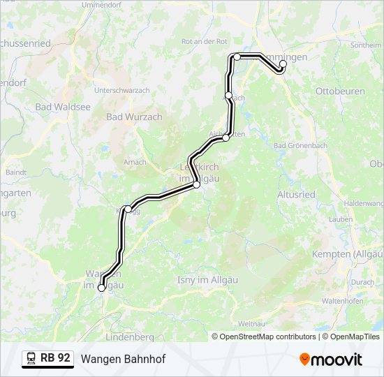 RB 92 Train Line Map