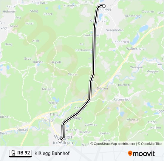 RB 92 Train Line Map