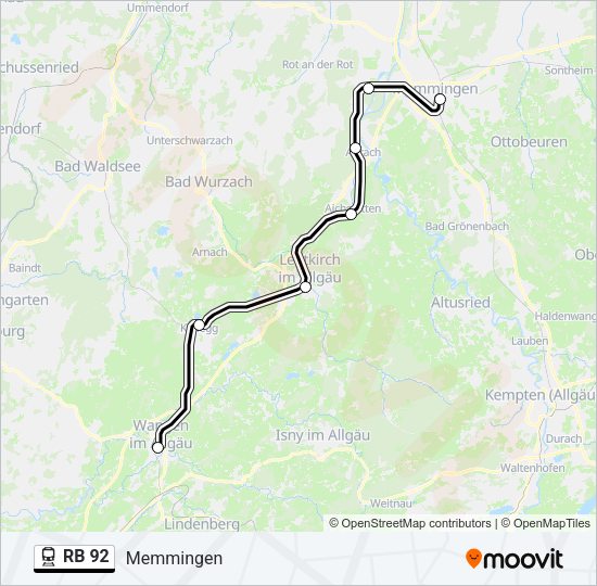 RB 92 Train Line Map