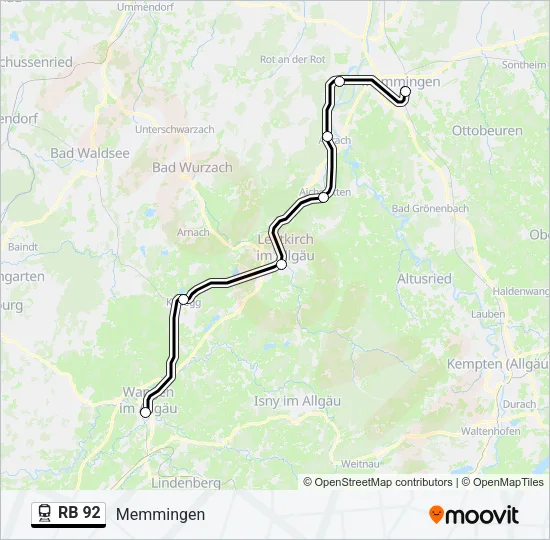 RB 92 Train Line Map