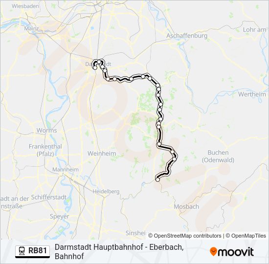 RB81 Train Line Map