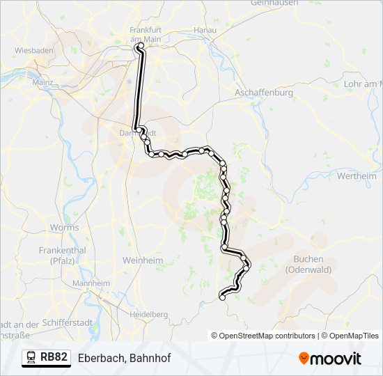 RB82 Train Line Map