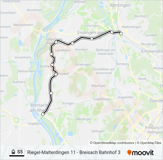 S5 Light Rail Line Map