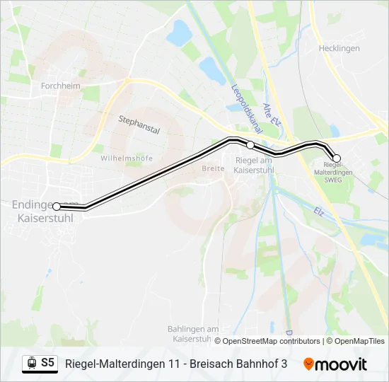 S5 Light Rail Line Map