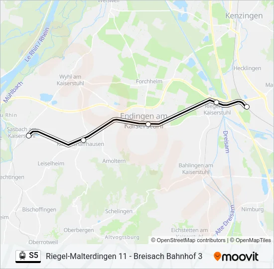 S5 Light Rail Line Map