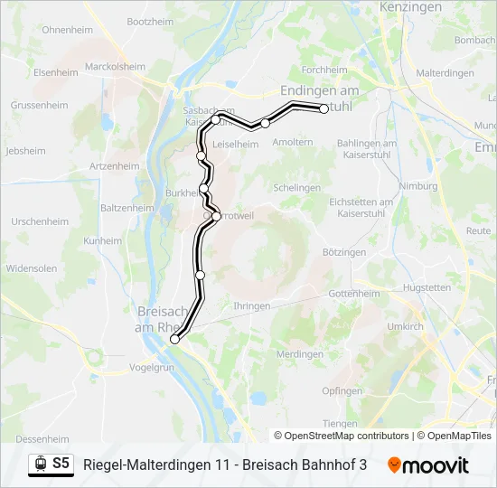 S5 Light Rail Line Map