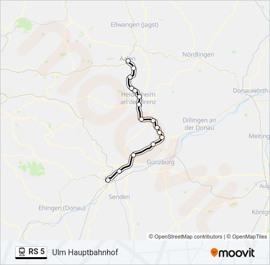 RS 5 Train Line Map
