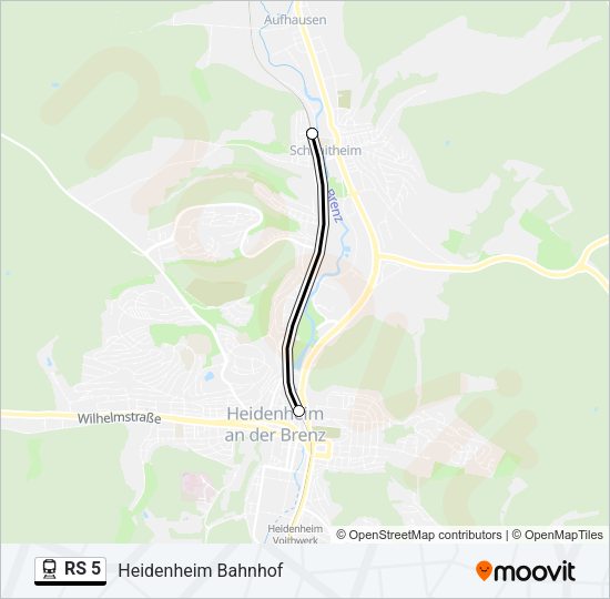 RS 5 Train Line Map