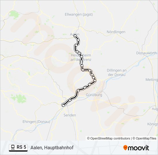 RS 5 Train Line Map