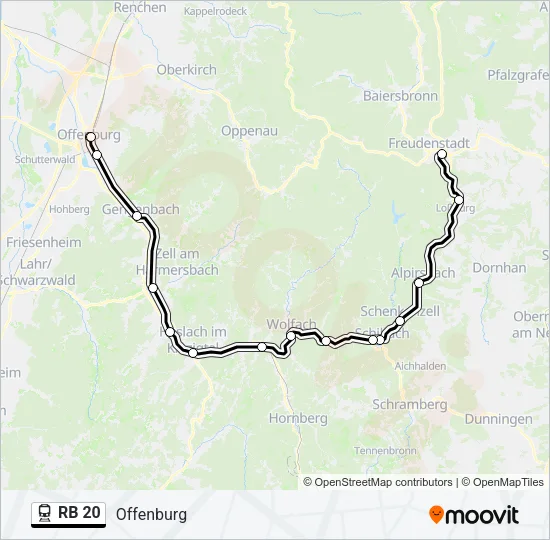 RB 20 Train Line Map