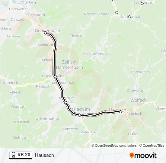 RB 20 Train Line Map