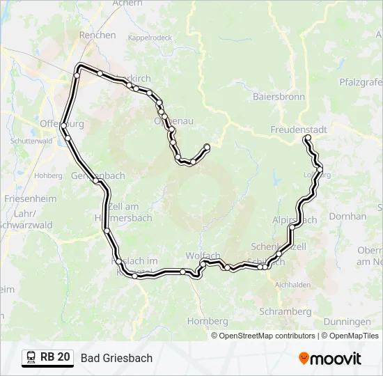 RB 20 Train Line Map