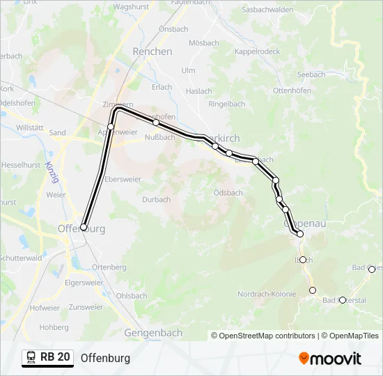 RB 20 Train Line Map