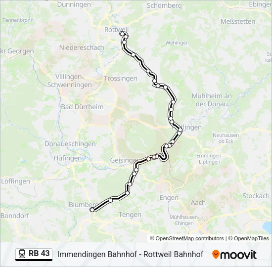 RB 43 Train Line Map