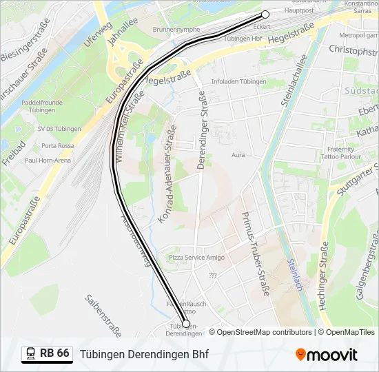 RB 66 Train Line Map