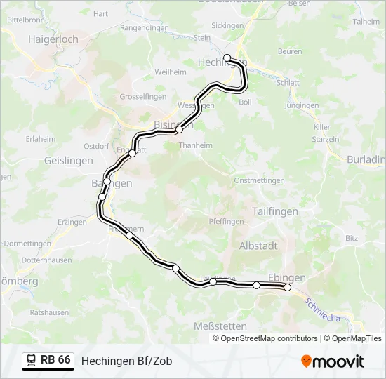 RB 66 Train Line Map