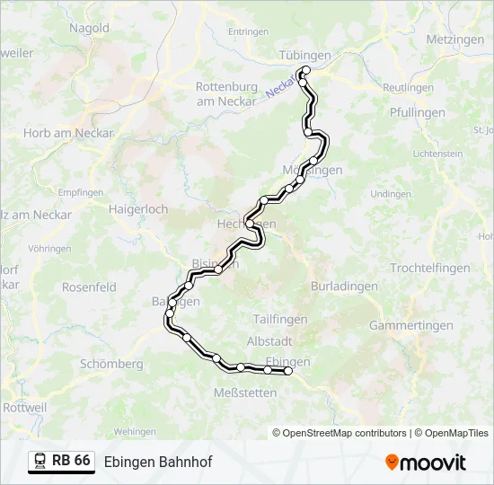 RB 66 Train Line Map