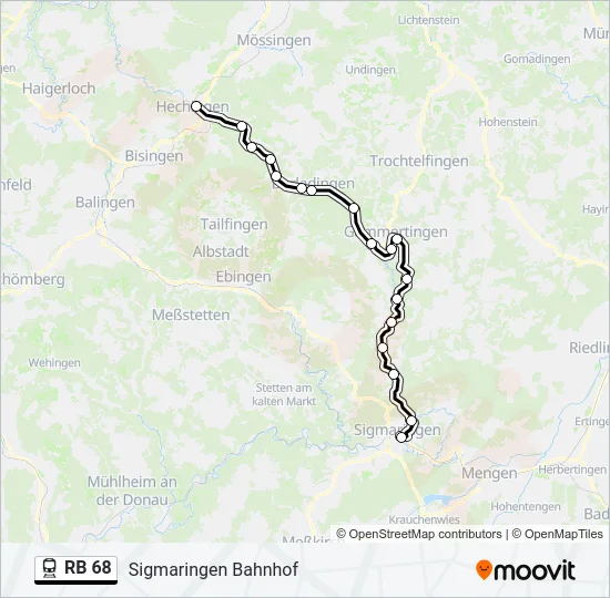 RB 68 Train Line Map