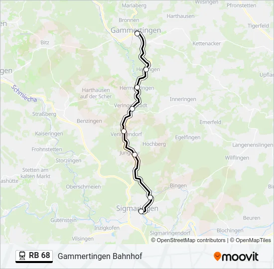 RB 68 Train Line Map